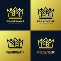 Letter BQ and QB Home King Logo Set, suitable for business with BQ or QB initials. vector