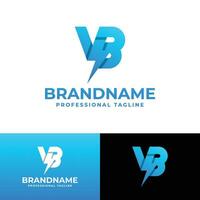 Letter VB Power Logo, suitable for any business with VB or BV initials. vector