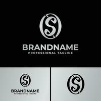 Letter OS Monogram Logo, suitable for any business with OS or SO initial. vector