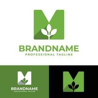 Letter M Nature Logo, suitable for any business related to Nature with M initial. vector