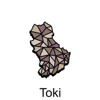 mapa ciudad de Toki diseño, alto detallado vector mapa - Japón vector diseño plantilla, adecuado para tu empresa
