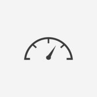 Speedometer icon vector. car speed, speed indicator symbol sign vector