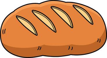 Bread Cartoon Colored Clipart Illustration vector