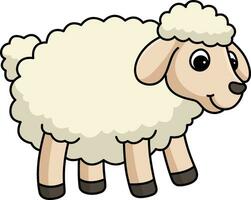 Sheep Cartoon Colored Clipart Illustration vector