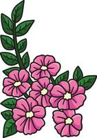 Spring Flower Cartoon Colored Clipart Illustration vector