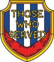 Those Who Served Badge Cartoon Colored Clipart vector