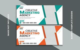 simple and creative banner template design. vector