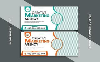 simple and creative banner template design. vector