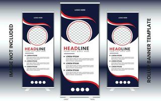 Simple and Creative Rollup Banner Design. vector