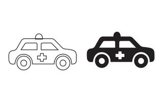 Set the vector emergency siren symbol in a flat design.