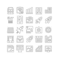 Icon set for catalogs. Isolated on a white background, a basic collection of vector icons for site design