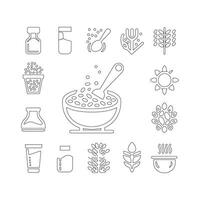 Modern oatmeal icon design in vector format with a white background