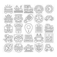 Vector icon set for cars. isolated, straightforward logo illustration for the front view. Sign language. Design of an automobile logo, including a concept sports vehicle symbol silhouette