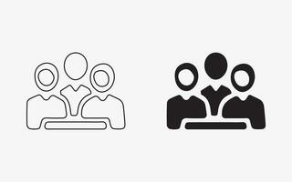 Pixel-perfect icons for meetings manager, organizer, business vector