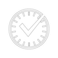 cheque marca en reloj vector