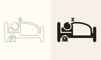 sleep icon vector