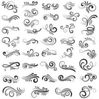 Vector graphic elements for design vector elements. Swirl elements decorative illustration. Classic calligraphy swirls, greeting cards, wedding invitations, royal certificates and graphic design.