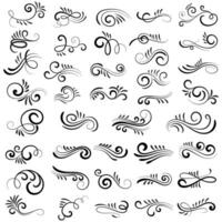 Vector graphic elements for design vector elements. Swirl elements decorative illustration. Classic calligraphy swirls, greeting cards, wedding invitations, royal certificates and graphic design.