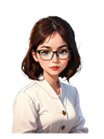 AI generated Cartoon Female Teacher png