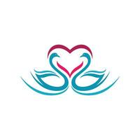 Swan icon Template vector