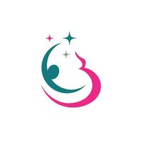 Pregnant template vector icon