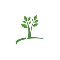 Logos of green Tree leaf ecology vector