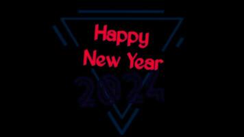 Video animation with the theme happy new year 2024