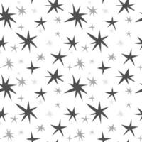 Seamless pattern with stars. Simple black and white pattern. Festive pattern with stars. Night sky background. Baby texture. Children's prints for textiles, clothing, wrapping paper vector