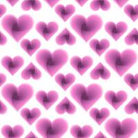 Pattern with elements of blurred gradient hearts in the Y2k style with linear shapes, blurred elements of the aura of the heart Modern minimalistic design element with blurred gradients. Vector hearts