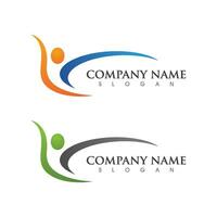 Human character logo sign vector