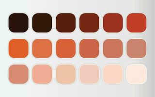 Brown gradient shades color set vector