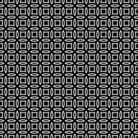 Seamless beautiful tile pattern with white circles and squares on black background vector