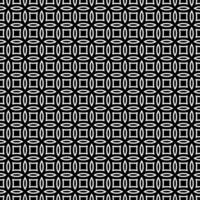 Seamless beautiful tile pattern with white circles and squares on black background vector