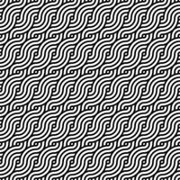 Black seamless geometric japanese circles swirls and waves pattern vector