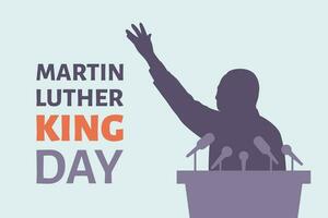 Martin Luther King Jr. Day greeting card. MLK Day. vector