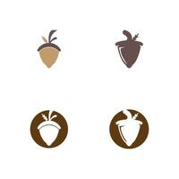 Acorn icon and symbol vector template illustration