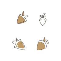 Acorn icon and symbol vector template illustration