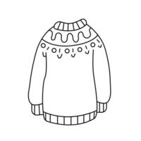 Sweater. Vector illustration in doodle style.