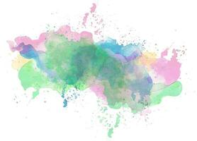 Colorful watercolor stain. Hand drawn abstract illustration isolated on white background. vector