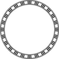 Vector round black monochrome Egyptian ornament. Endless circle border, ancient Egypt frame