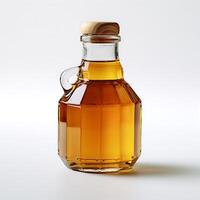 AI generated honey jar on white background photo