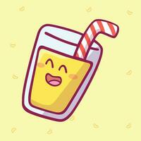 Cute Cartoon Summer Food Theme icon art for children vector