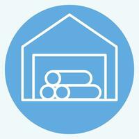 Icon Store House. related to Carpentry symbol. blue eyes style. simple design editable. simple illustration vector