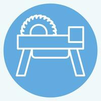 Icon Wheel Saw 2. related to Carpentry symbol. blue eyes style. simple design editable. simple illustration vector