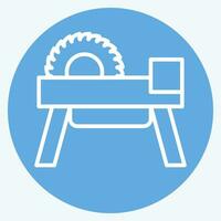 Icon Wheel Saw 2. related to Carpentry symbol. blue eyes style. simple design editable. simple illustration vector