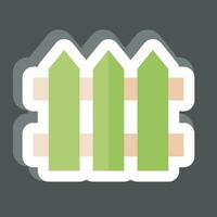 Sticker Fence. related to Carpentry symbol. simple design editable. simple illustration vector