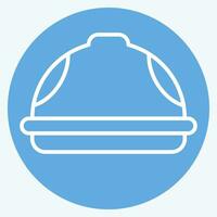 Icon Helmet. related to Carpentry symbol. blue eyes style. simple design editable. simple illustration vector