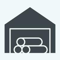 Icon Store House. related to Carpentry symbol. glyph style. simple design editable. simple illustration vector