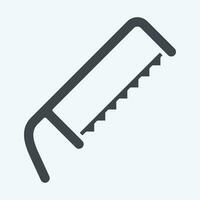 Icon Hacksaw. related to Carpentry symbol. glyph style. simple design editable. simple illustration vector