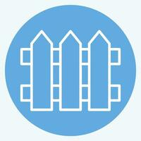 Icon Fence. related to Carpentry symbol. blue eyes style. simple design editable. simple illustration vector